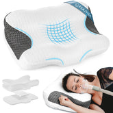 Elviros CPAP Pillow front view showing mask-friendly alignment