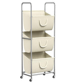ELYKEN 120L vertical hamper front view showing space-saving design for small spaces.