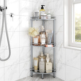 ELYKEN corner shower caddy 3-tier organizer for tidy, accessible bath toiletries.