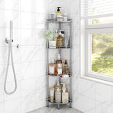 ELYKEN corner shower caddy 4-tier stores bottles neatly in the bathroom corner