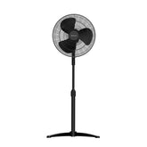 Emerson FAO1605-A pedestal fan front view showing wide airflow in a living space