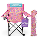 Emily Rose kids folding beach chair with heart pattern ready for sunny days.