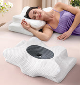 Emircey Dream Without Pain butterfly pillow close-up showing ergonomic neck support.