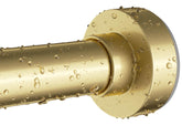 Emlaoe Gold Shower Rod extended from 34 to 96 inches for a custom bathroom fit.