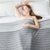 EMME cooling blanket arc-chill fibers closeup shows heat absorption for cooler nights.