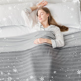 EMME cooling blanket queen size on bed for cool night comfort