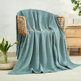 EMME cotton blanket Twin XL close-up shows soft gauze texture for gentle sleep