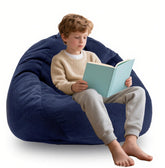 ENBAOHUI 3FT memory foam bean bag chair in navy blue for cozy teen lounging