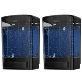 EnBath commercial wall-dispenser black 2-pack front view, space-saving design for busy bathrooms.