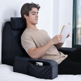 ENITYA Reading Pillow with a 45-degree backrest supports comfortable upright reading