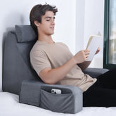ENITYA reading pillow with 45-degree backrest supports neck and shoulders for comfortable reading