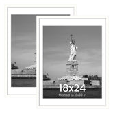EnjoyBasics 18x24 frame white front displays photos with a clean, classic look.