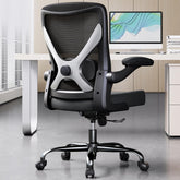 Ergalithic ergonomic chair showing adjustable lumbar pillow for posture support during long workdays.
