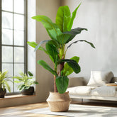 Erimda 6FT artificial banana tree with lifelike silk leaves for stunning indoor decor