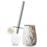 Escenzy shell mosaic holder for bathroom organization and luxe look.