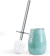 Escenzy turquoise-green toilet brush long-handle for smooth cleaning