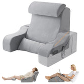 ESUERDO reading pillow folded setup supports better posture during bed reading.