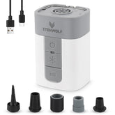 ETENWOLF air pump front view for fast inflations and on-the-go use.
