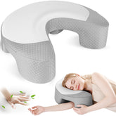 EUHAMS Side Sleeper Pillow with arm channels for natural arm positioning and reduced numbness.