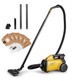 Eureka 3670M canister cleaner yellow front view highlights lightweight portability