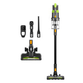 Eureka RapidClean Pro with LED headlights illuminates corners for precise hard-floor cleaning.