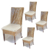 Evelots dining chair cover in clear vinyl protecting from spills and dust