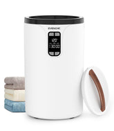 Evenchic towel warmer front view showing a modern bathroom design for warmth