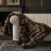 EverGrace Ridgeline faux fur throw texture close-up for luxurious comfort.