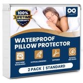 Everlasting Comfort waterproof pillow protector with zipper keeps 21x27 pillows dry