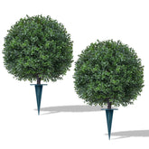 EverNature boxwood topiary ball with leaves and trunk for realistic indoors or outdoors.