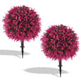 EverNature pink eucalyptus topiary ball 16in with realistic leaves for versatile spaces