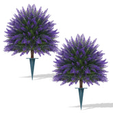 EverNature topiary ball 24in height with ground spike for year-round outdoor decor.