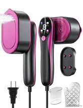 EVIO travel steamer with LED display for quick wrinkle removal on the go