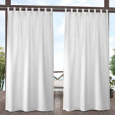 Exclusive Home Cabana light-filtering tab-top curtain panel blocks sun and adds privacy