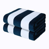 Exclusivo Mezcla oversized 35x70 navy towel for beach lounging