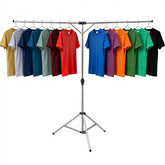 Exilot foldable drying rack with fixed base supports heavy fabrics indoors and outdoors.