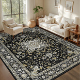 ExpediX 5x7 boho medallion rug enhances living room ambiance with vintage charm.