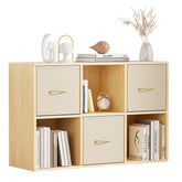 Experlam 6-cube storage organizer front view with open cubbies for tidy living spaces