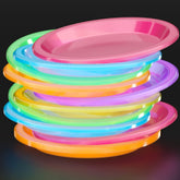 Exquisite Black Light Glow Plates glow under UV for vibrant neon parties.