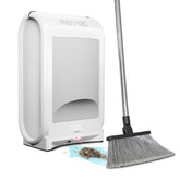 EyeVac Pro dustpan with infrared sensors for hands-free cleaning.