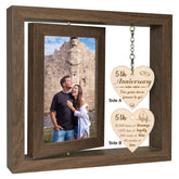 EYITUPC 5 Year Anniversary Frame front view shows rustic wood and glass.