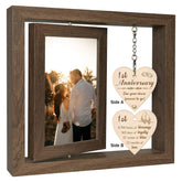 EYITUPC frame close-up reveals wood-texture and clear glass for memories.