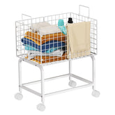 Eyteenokk wire laundry hamper cart 80L with wheels for easy transport and organization.