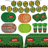 Eywusco turtle party 9-inch plates, bright and durable for kids' meals.