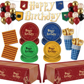 Eywusco Wizard plates with colorful Happy Birthday design for a festive kid party