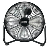 EZ-CHILL cradle floor fan angle view demonstrating adjustable airflow for focused cooling