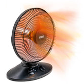 EZ-HEAT 1000W indoor parabolic dish heater powers small rooms with focused warmth