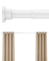 EZFurni heavy-duty tension curtain rod no-drill installation for renters