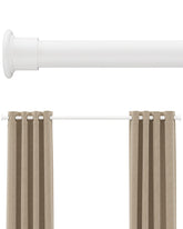 EZFurni tension rod with locking system secures curtains without wall damage