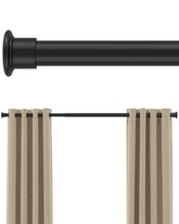 EZFurni tension rod with locking system provides secure hold on wide windows.